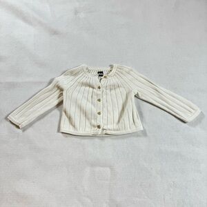 Tea Collection Ribbed Cardigan, Chalk Color, Size 2T